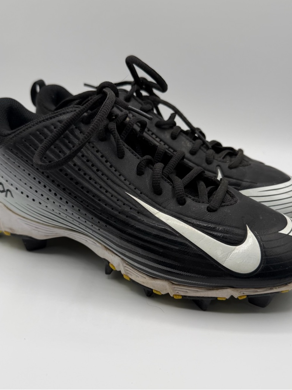 Nike Vapor Keystone 2 Low Baseball Cleats Mens 6.5 Black White 684698-010